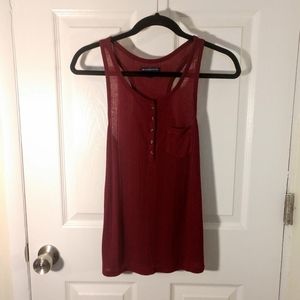 American Eagle Outfitters Maroon Tank with Pocket